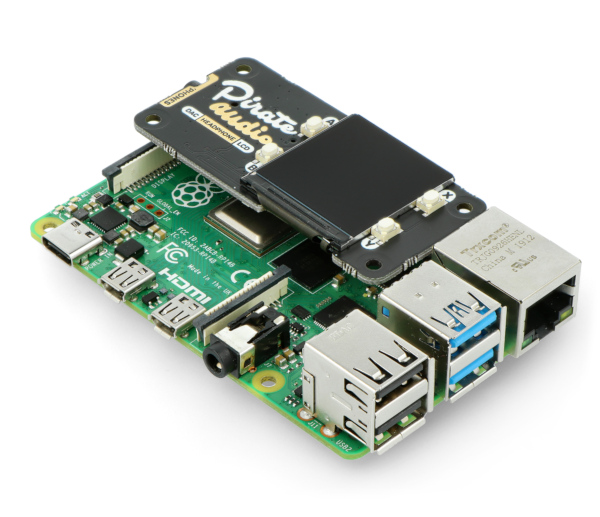 Nakładka Pirate Audio Headphone Amp wraz z Raspberry Pi