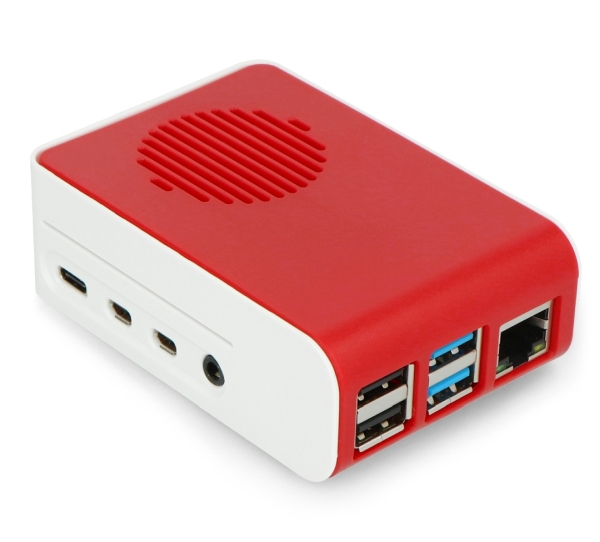 Obudowa do Raspberry Pi 4B - ABS - biało czerwona - LT-4A11