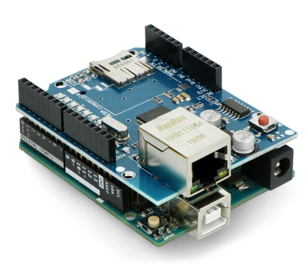 Nakładka Ethernet W5100 z Arduino.