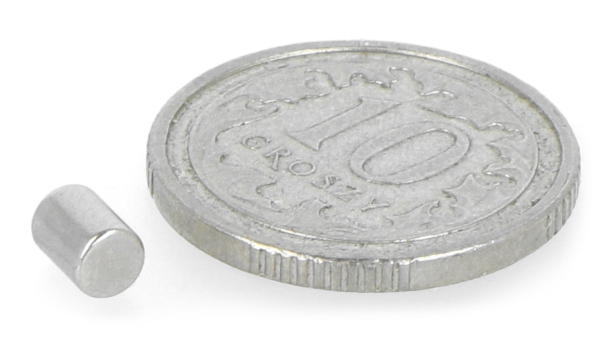 Magnes neodymowy okrągły N35/Ni 3x4mm - 10szt.