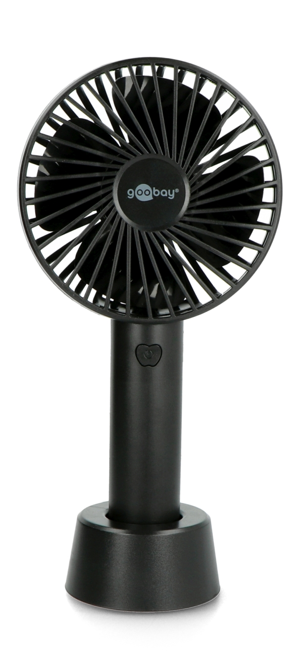 Mini wentylator ręczny Goobay z podstawką - akumulator - 206mm