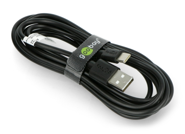 Przewód Goobay USB A 2.0 - USB C czarny - 2m
