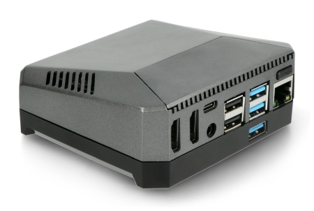 Obudowa do Raspberry Pi 4B aluminiowa z wentylatorem - Argon One M.2 - szara