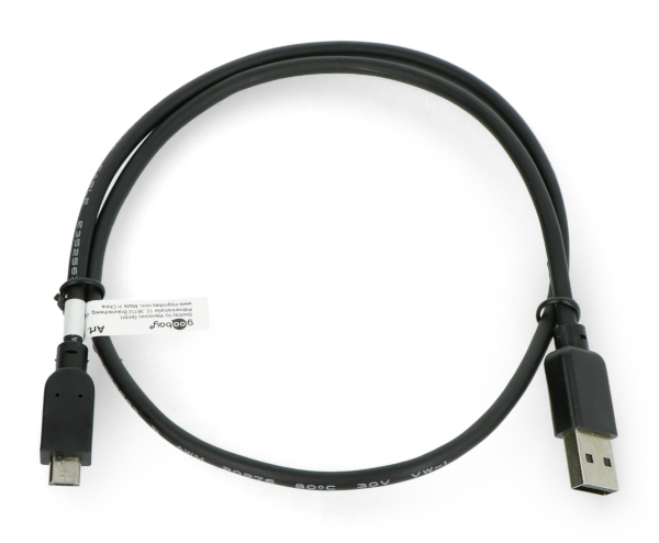 Przewód microUSB B - A 2.0 Hi-Speed Goobay czarny - 0,6 m