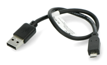 Przewód microUSB B - A 2.0 Hi-Speed Goobay czarny - 0,3 m