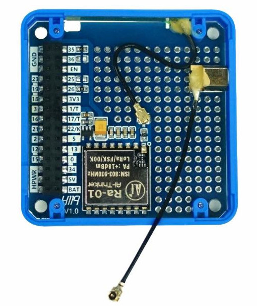 Budowa wewnętrzna modułu LoRa firmy M5Stack.