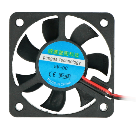 Wentylator 5V 50x50x10mm 2 przewody - złącze JST 2pin 2,54mm