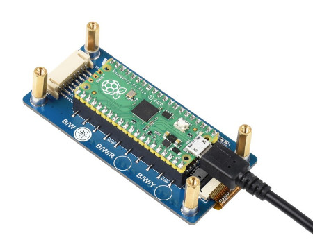 Wyświetlacz wykonany w technologii e-paper do Raspberry Pi Pico.