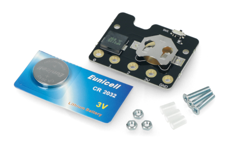 Zawartość zestawu Kitronik MI:power board