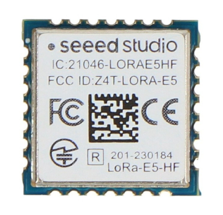 Moduł LoRa-E5 STM32WLE5JC - moduł LoRaWAN 868/915 MHz - wbudowany ARM Cortex-M4 i SX126x od Seeedstudio.