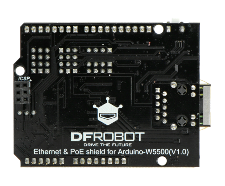 Ethernet and PoE Shield - widok z dołu.