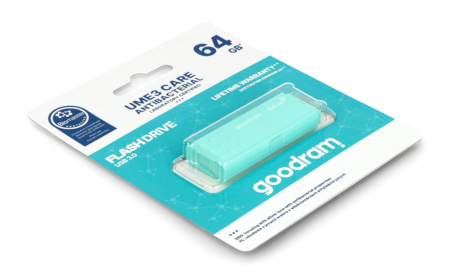 GoodRam Flash Drive - pamięć USB 3.0 Pendrive - UME3 Care antibacterial - 64GB