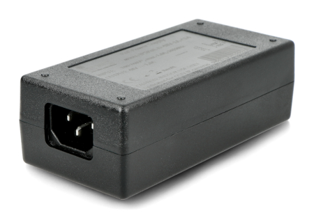Zasilacz desktop PoE - RJ45 - z gniazdem IEC C14 - 48 V / 1 A / 48 W - czarny - IPS.