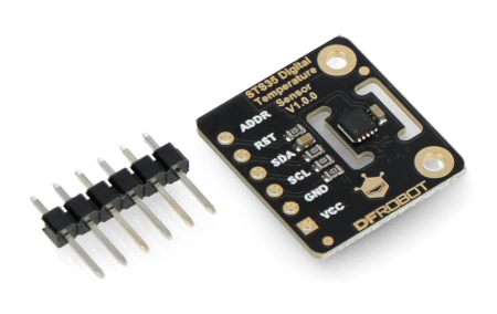W zestawie także listwa goldpin 1x6 raster 2,54 mm do samodzielnego wlutowania.