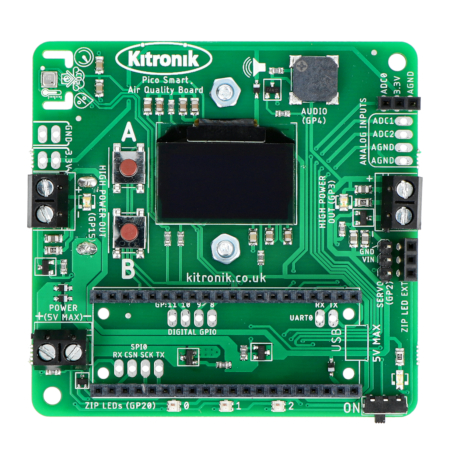 Air Quality Datalogging Board - rejestrator jakości powietrza - do Raspberry Pi Pico - Kitronik 5336