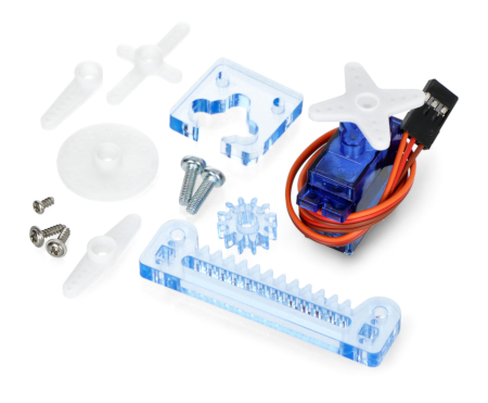 Elementy wchodzące w skład zestawu Linear Actuator Kit.