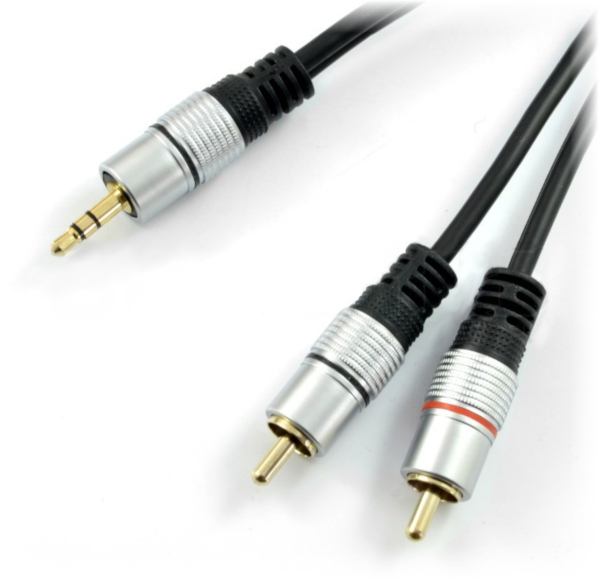 wtyki przewodu jack 3,5 2x rca