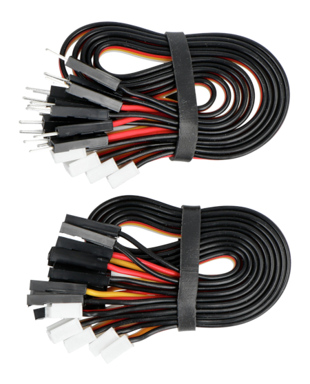 Grove - zestaw 5 przewodów 4-pin 2mm - przewody żeńskie/męskie 2,54 mm 20 cm