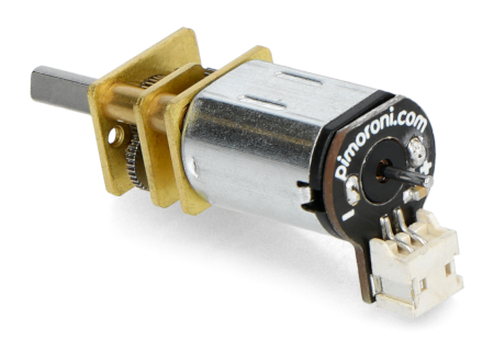 Silnik PiMoroni 50:1, 420 rpm, 6V - złącze proste.