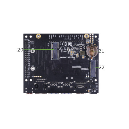 reComputer J202 - płytka nośna do Jetson Nano/Xavier NX/TX2 NX - widok z dołu.