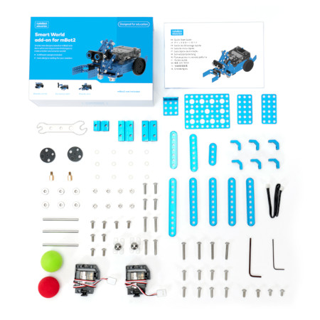 Makeblock Smart World to zestaw umożliwiający rozbudowanie robota mBot2 i nadanie mu nowych funkcji