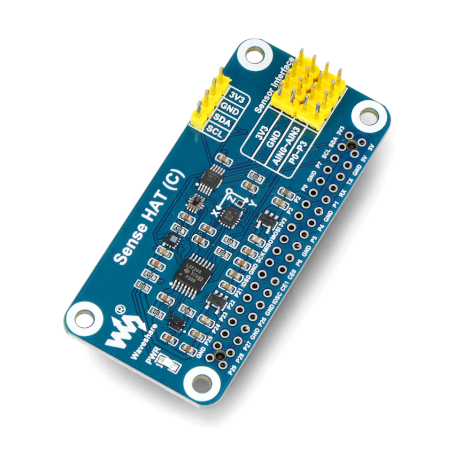Sense HAT (C) - wielofunkcyjny czujnik środowiskowy - nakładka do Raspberry Pi - Waveshare 23229