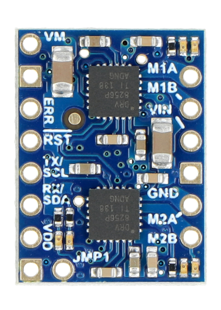 Sterownik wykorzystuje interfejs I2C