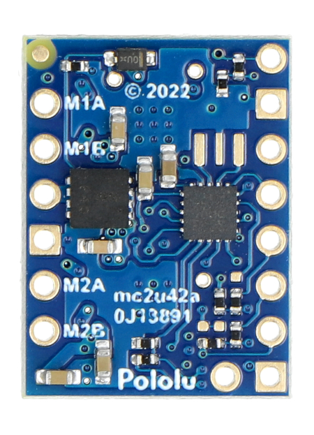 M2T256 - dwukanałowy sterownik silników DC 48 V / 1,8 A - interfejs I2C - Pololu 5065