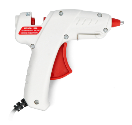 Pistolet Gluetec 1020 szybko się rozgrzewa i jest wygodny w użyciu