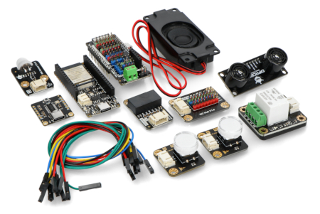 Hackster & DFRobot IoT Starter EEDU Kit - zestaw czujników IoT - ESP32 - DFRobot TEM2022B-EN-1