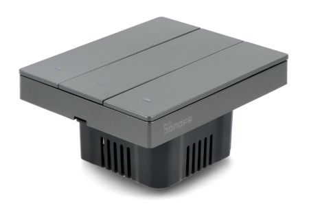 Sonoff M5-3C-80 - inteligentny 3-kanałowy przełącznik ścienny - WiFi - czarny