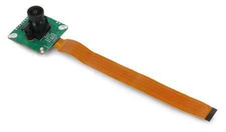 Moduł kamery 2 MPx IMX290 Color Ultra Low Light wraz z podłączonym przewodem FPC.