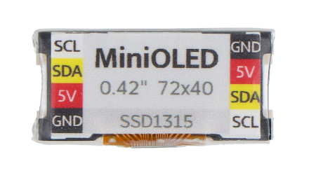 Moduł posiada wbudowany sterownik SSD1315