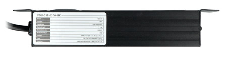 Listwa zasilająca do szaf serwerowych 10'' - 3 gniazda 16 A - 2 m - czarna - Lanberg PDU-03E-0200-BK