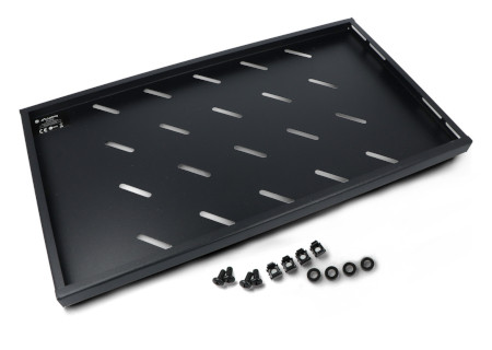 Półka do szaf serwerowych 19'' 450mm - 1U / 486 x 270 mm / do 120 kg - czarna - Lanberg AK-1001-B