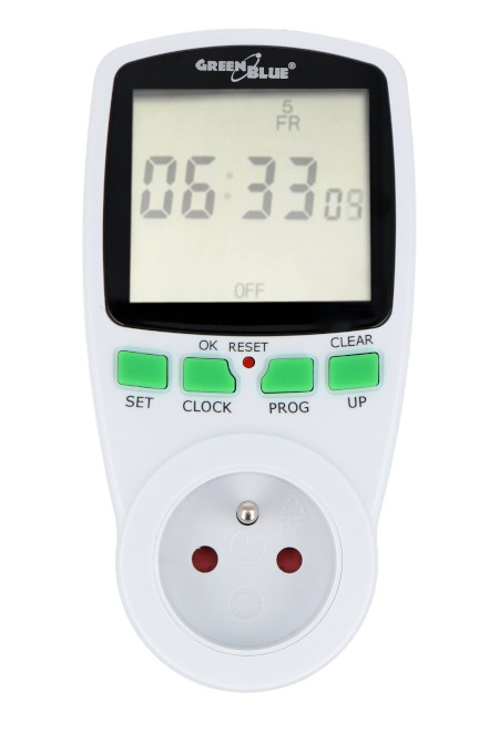 Programator czasowy cyfrowy 220 - 240 V 3600 W - Green Blue GB105