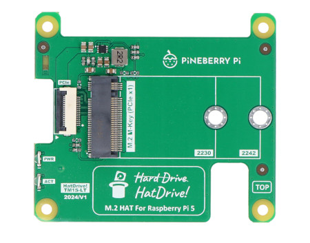 Pineberry Pi HatDrive! Top Lite - adapter NVMe 2230, 2242 do Raspberry Pi 5