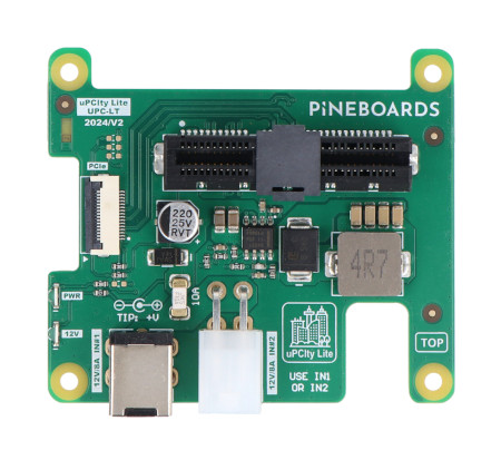Pineboards Hat uPclty Lite - nakładka PCI Express z gniazdem PCIe x4 do Raspberry Pi 5