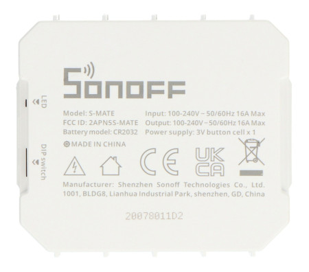 Sonoff S-MATE - inteligentny przełącznik WiFi - aplikacja Android / iOS