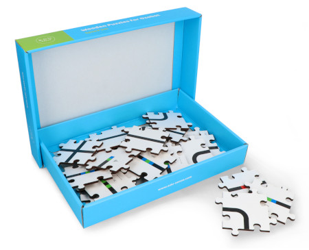 Drewniane puzzle do robota Ozobot - Speed Set