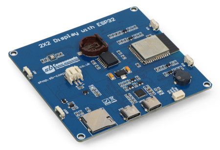 Moduł 4 okrągłych wyświetlaczy IPS TFT 1,28" 240 x 240 px - ESP32 S3 WROOM-1, RTC, BME280 - SB Components SKU30309