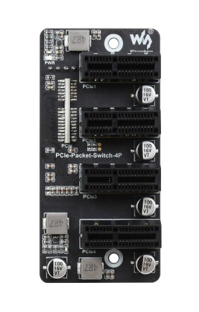 4-kanałowy ekspander PCIe Gen 2 x1 do Raspberry Pi CM4 - bez sterowników - Waveshare 21364