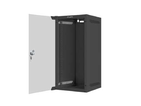 Szafa instalacyjna rack wisząca - 10'' 12U 280 x 310 mm - czarna - Lanberg WF10-2312-10B
