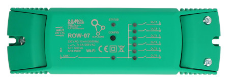 Sterownik ROW-07 firmy Zamel Supla to natynkowy odbiornik WiFi, który umożliwia niezależne sterowanie aż siedmioma kanałami