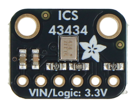 Mikrofon ICS43434 to ultracienki cyfrowy mikrofon MEMS z interfejsem I2S, który przetwarza dźwięk bezpośrednio na dane