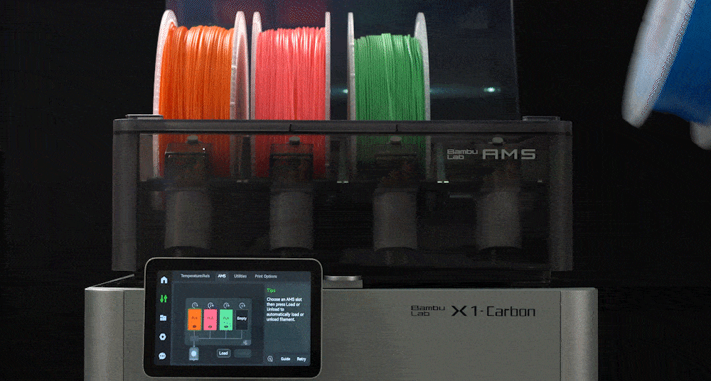 Filament został wyposażony w chip RFID, automatycznie rozpoznawany przez system AMS