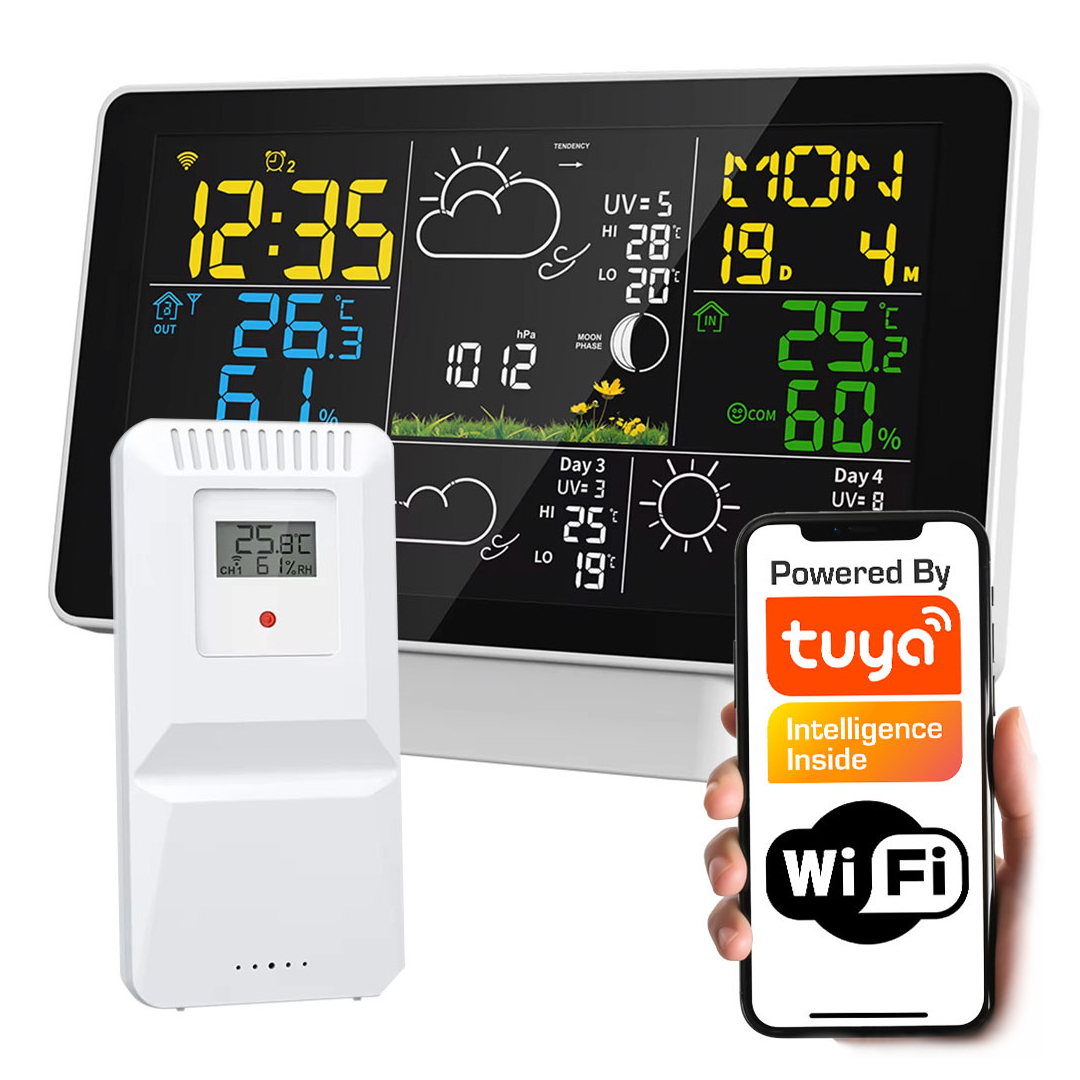 TOM Tuya - stacja pogodowa z zewnętrznym czujnikiem temperatury
