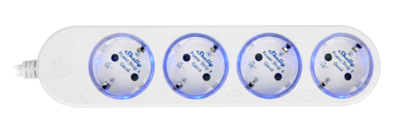 Shelly Power Strip 4 Gen4 - Inteligentna listwa zasilająca - biała