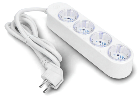 Shelly Power Strip 4 Gen4 - Inteligentna listwa zasilająca - biała
