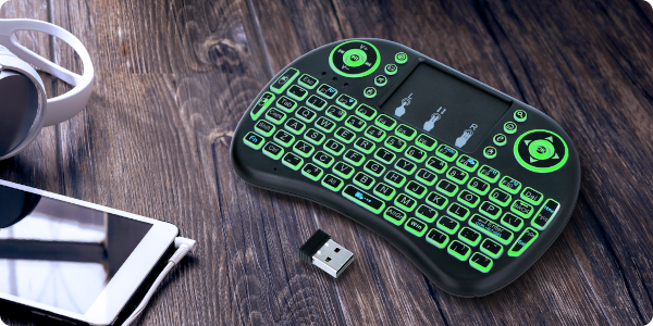 Klawiatura bezprzewodowa Blow Mini KS-2 + touchpad Mini Touch - czarna - na baterie AAA